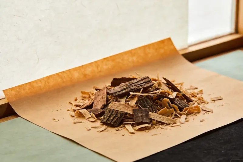 Raw Cassia Twig (Cinnamomum cassia (the young twig); syn. C. aromaticum) material, editorial still life