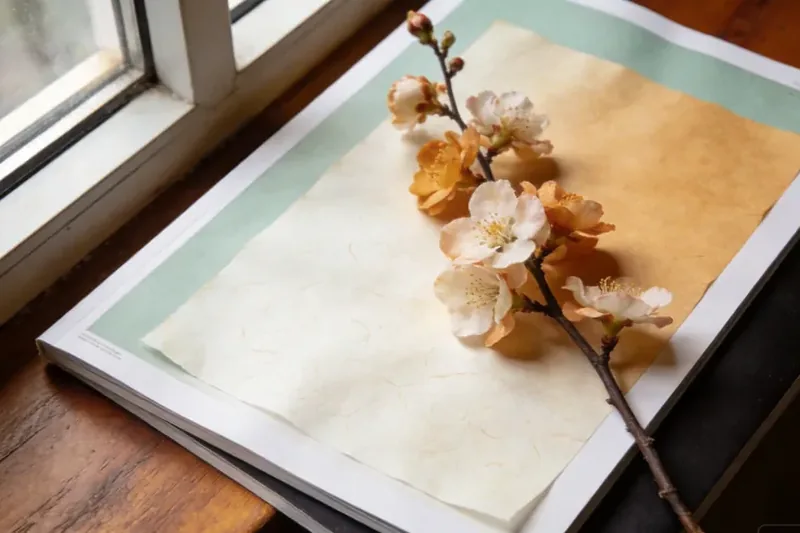 Raw Daphne (Daphne odora) material, editorial still life