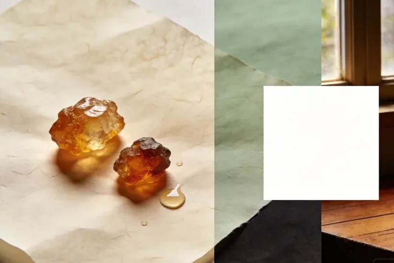 Raw Dragon's Blood (Daemonorops draco (syn. Calamus draco) — the fruit resin) material, editorial still life