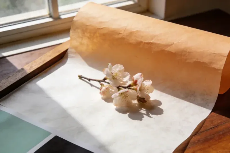 Raw Gardenia (Gardenia jasminoides) botanical material, editorial still life