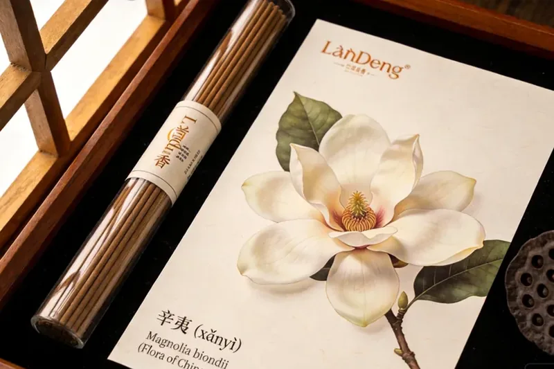 Raw Magnolia Flower (Magnolia biondii (Flora of China: Yulania biondii)) material, editorial still life