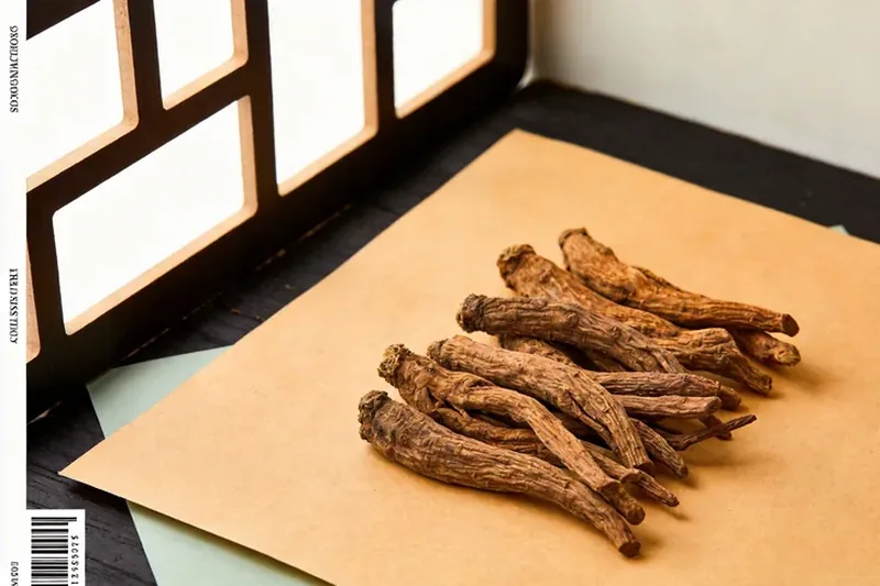 Raw Orris Root (Iris germanica / I. pallida (orris); cf. Iris tectorum (Chinese iris)) botanical material, editorial still life