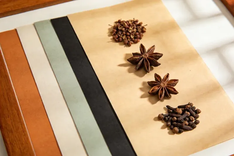 Raw Pepper (Piper nigrum) material, editorial still life