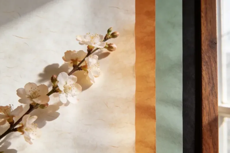 Raw Silk Tree Flower (Albizia julibrissin) botanical material, editorial still life